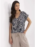 Bluzka model 21057931 granatowy - FPrice Bluzka model 21057931 granatowy - FPrice