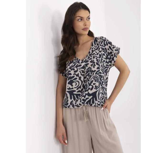 Bluzka model 21057931 granatowy - FPrice Bluzka model 21057931 granatowy - FPrice