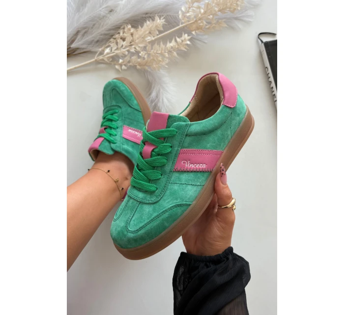 Semišové tenisky Vinceza – zelené