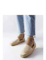 Dámské espadrilky 22883 Béžová se stříbrnou - FLYFOR
