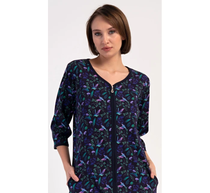 Dámské domácí šaty model 22016787 modré - Vienetta Dámské domácí šaty model 22016787 modré - Vienetta