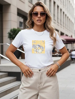 Koszulka damska z nadrukiem  biała model 22277201 - FashionStreet