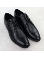 Pánské černé kožené společenské polobotky Bugatti SS153157