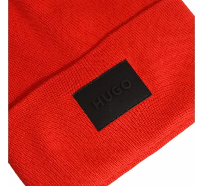 Hugo Boss Beanie Červená zimní čepice - model 21933646 Hugo Boss Beanie Červená zimní čepice - model 21933646