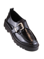 Vinceza W JAN237A černé boty na platformě s přezkou
