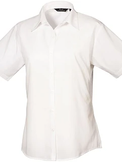 Premier PR 302 Popelínová halenka s krátkým rukávem 39.0302 white