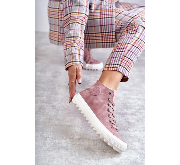 Dámské Tenisky Big Star Vysoké Zateplené Růžové model 21595916 - Big Star Shoes