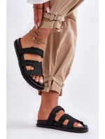 Dámské látkové sandály na zip černé model 21628607 - Boto Dámské látkové sandály na zip černé model 21628607 - Boto