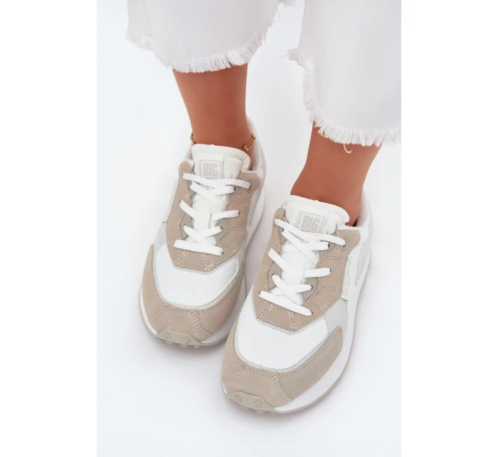 Dámské Kožené Sneakersy Big Star model 21705953 HiPoly System Bílé - Big Star Shoes Dámské Kožené Sneakersy Big Star model 21705953 HiPoly System Bílé - Big Star Shoes