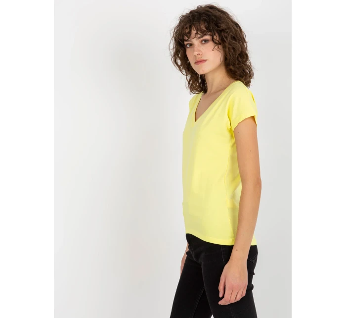 Tričko VI TS model 17967098 světle žlutá - FPrice Tričko VI TS model 17967098 světle žlutá - FPrice