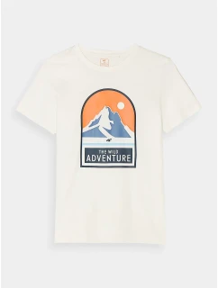 Chlapecké triko z organické bavlny 4F - bílé