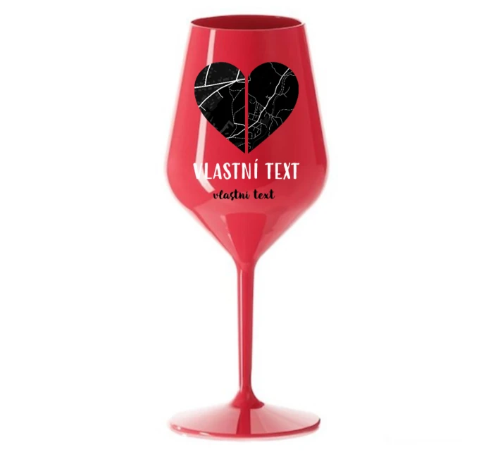 Personalizovaná nerozbitná sklenice - dvě mapy jako srdce Personalizovaná nerozbitná sklenice - dvě mapy jako srdce