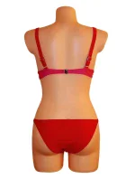 Dámské plavky dvoudílné bikiny 2COLOR dvoubarevné červené - Červená - OEM Dámské plavky dvoudílné bikiny 2COLOR dvoubarevné červené - Červená - OEM