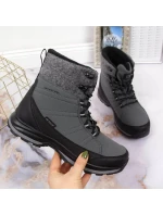 Zimní sněhové boty nepromokavé šedé DK Zimní sněhové boty nepromokavé šedé DK