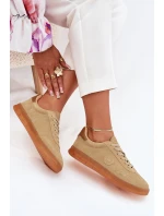 Dámské Semišové Sneakers Big Star RR274849 HI-POLY SYSTEM Béžové Dámské Semišové Sneakers Big Star RR274849 HI-POLY SYSTEM Béžové