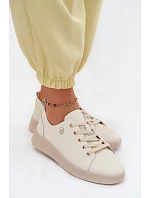 Kožené dámské polobotky Vinceza 41508 světle béžové