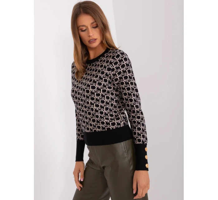Jumper AT SW 2342.46P černý a béžový Jumper AT SW 2342.46P černý a béžový
