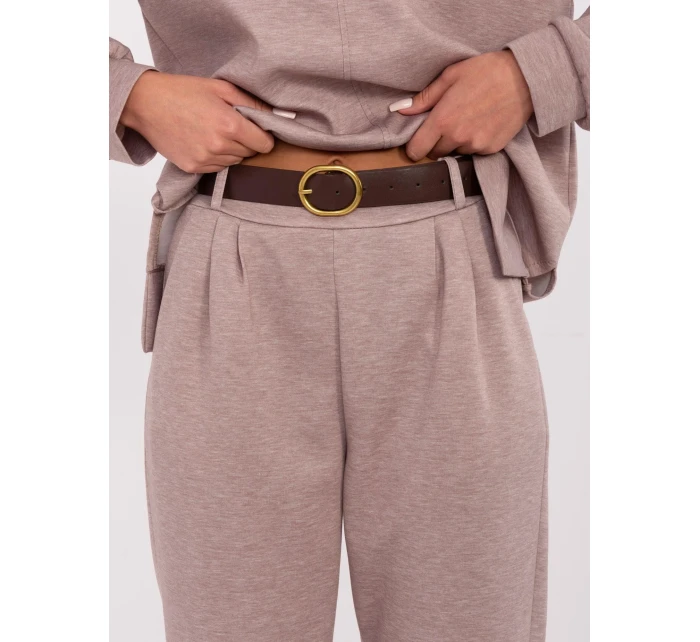 Spodnie DHJ SP model 20857348 ciemny bezowy - FPrice Spodnie DHJ SP model 20857348 ciemny bezowy - FPrice