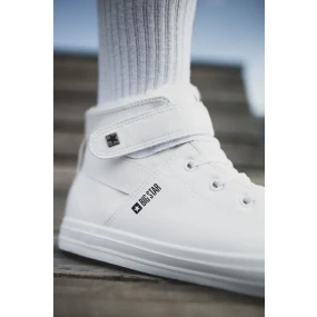 Pánské vysoké zateplené tenisky Big Star - bílé