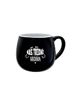 NÁŠ TŘÍDNÍ HRDINA - černý keramický hrníček 300 ml