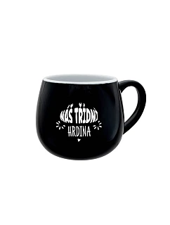 NÁŠ TŘÍDNÍ HRDINA - černý keramický hrníček 300 ml