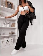 Dámské kalhoty se širokými nohavicemi LAKELIFE black FashionStreet UY1688