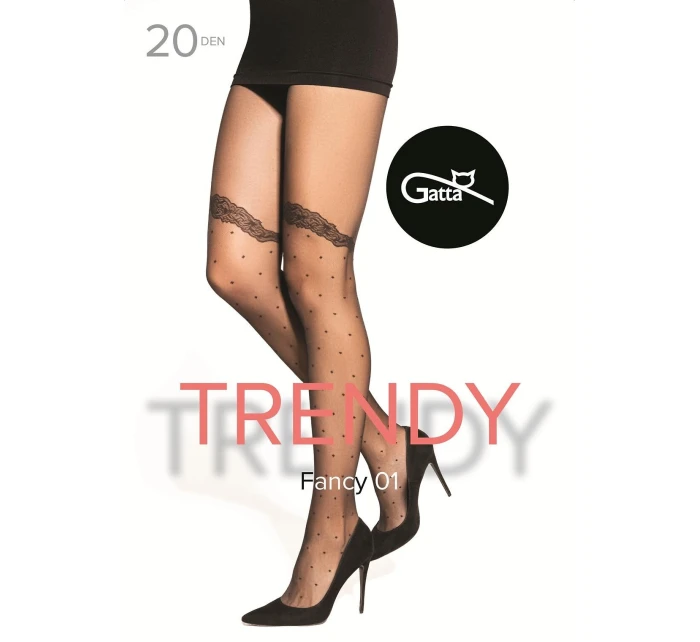 Punčocháče Gatta Fancy wz.01 20 den 5-XL