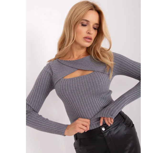 Sweter PM SW model 18955489 szary - FPrice Sweter PM SW model 18955489 szary - FPrice