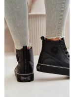 Dámské Zateplené Tenisky Z Eko Kůže Big Star Černé Dámské Zateplené Tenisky Z Eko Kůže Big Star Černé