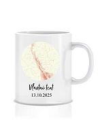 Personalizovaný klasický bílý keramický hrníček 300 ml s hvězdnou mapou Personalizovaný klasický bílý keramický hrníček 300 ml s hvězdnou mapou