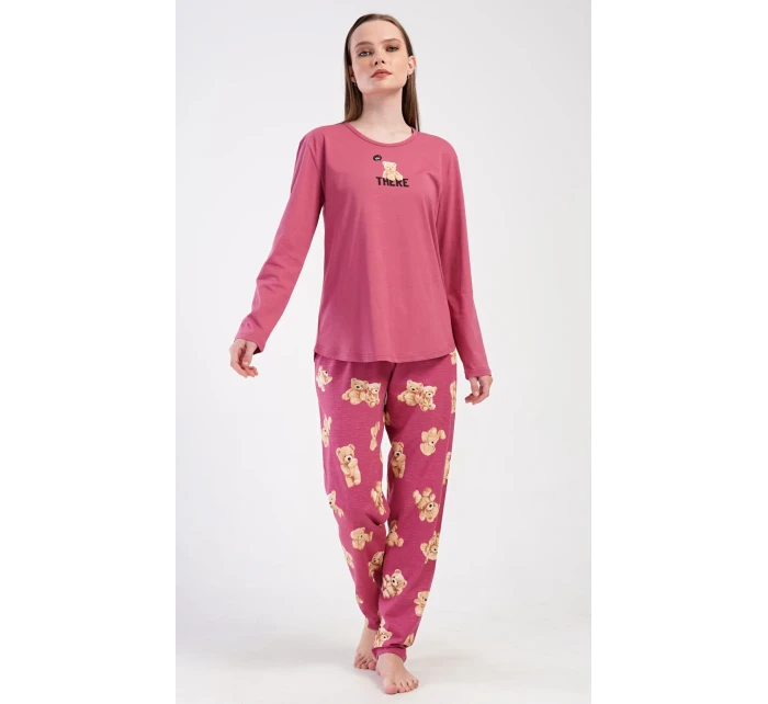 Dámské pyžamo dlouhé Pink model 20848216 - Vienetta