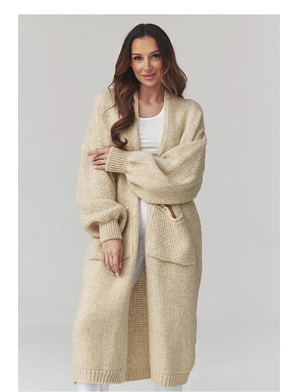 Svetr na zapínání  model 226872 Makadamia