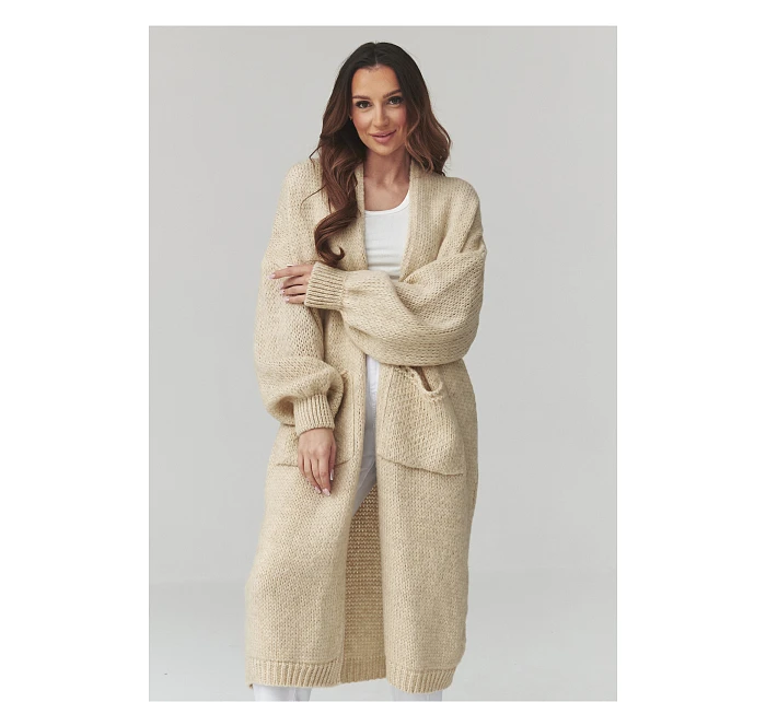 Svetr na zapínání  model 226872 Makadamia