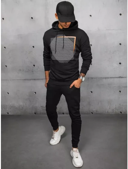 FashionStreet černá pánská tepláková souprava AX0689