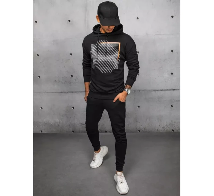 FashionStreet černá pánská tepláková souprava AX0689