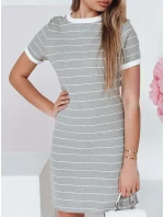 Dámské mini pruhované šaty FITLINES šedé FashionStreet EY2580