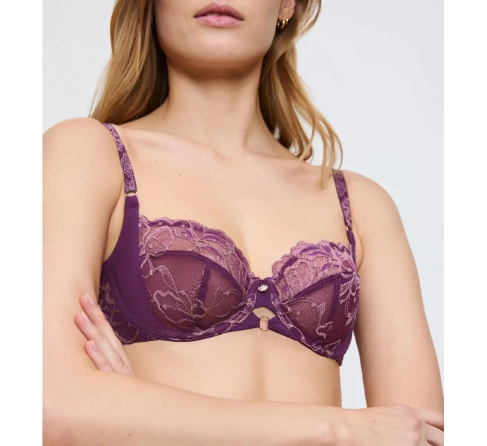 Dámská podprsenka Wild Gardenia Florale W - PURPLE fialová 0049 - TRIUMPH Dámská podprsenka Wild Gardenia Florale W - PURPLE fialová 0049 - TRIUMPH