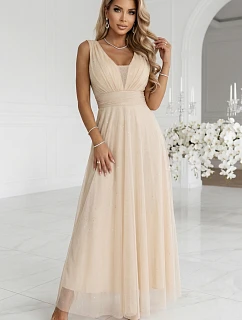 Dlouhé maxi šaty s třpytkami a hlubokým výstřihem model 22085443 - numoco basic