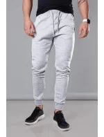 Světle šedé pánské teplákové kalhoty (68XW01-2)