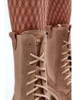 Dámské Vyšívané Kožené Boty Bežové Nicole 2836 Dámské Vyšívané Kožené Boty Bežové Nicole 2836