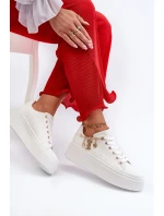 Dámské tenisky s ozdobou Bílé model 21659061 - Boto Dámské tenisky s ozdobou Bílé model 21659061 - Boto