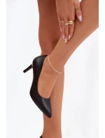 Kožené lodičky model 21821724 Černé - SERGIO LEONE Kožené lodičky model 21821724 Černé - SERGIO LEONE