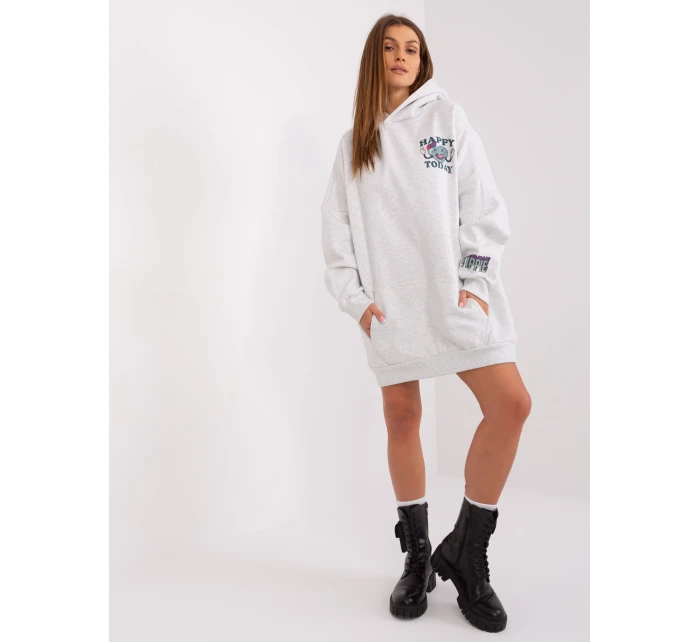 Mikina D10606BA02406D2 světle šedá