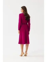 S347 Šaty s předními záševky - švestka S347 Šaty s předními záševky - švestka