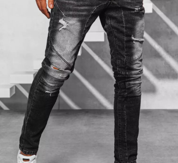 Černé pánské džínové kalhoty Dstreet UX3950