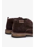 Semišové Pánské Šněrovací Kotníkové Boty Big Star OO174145 Tmavě hnědé Semišové Pánské Šněrovací Kotníkové Boty Big Star OO174145 Tmavě hnědé