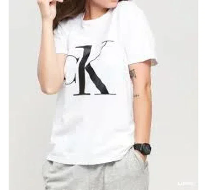 Dámské tričko QS6436E 7UM bílá - Calvin Klein