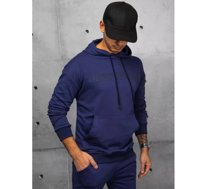 Pánské tmavě modré tepláky FashionStreet AX0679