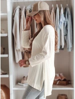 Dámská máslová halenka oversize s přívěskem COMFILA ecru FashionStreet RY2787