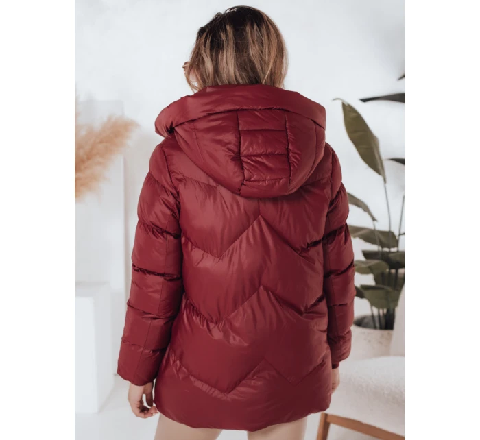 Dámská zimní bunda SALVONA červená prošívaná FashionStreet TY5005 Dámská zimní bunda SALVONA červená prošívaná FashionStreet TY5005